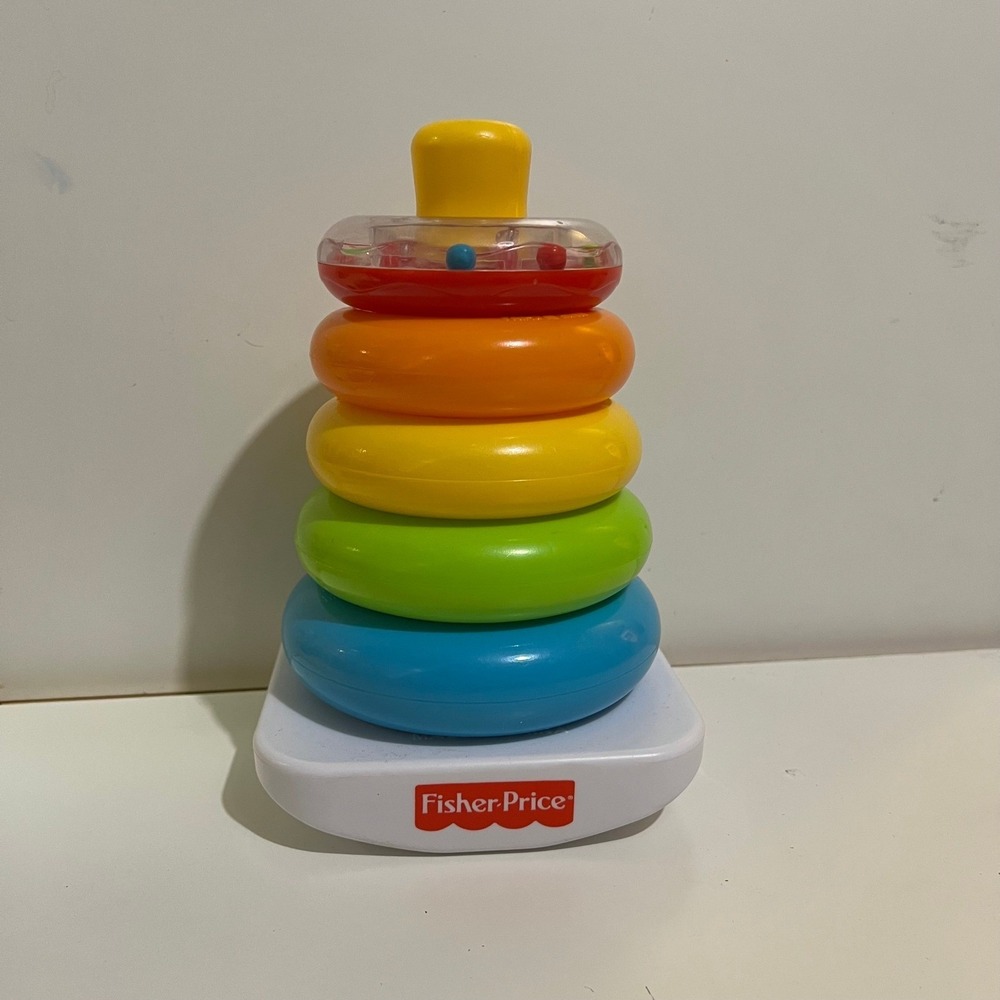 Fisher Price Rock‎ a Stack Ring Stacker Toy Baby Toddler Classic Colors 2004